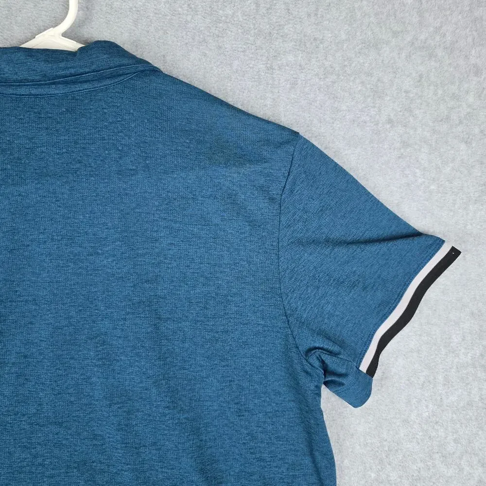 Adidas Mens Medium Teal Climachill Short Sleeve Polo Shirt